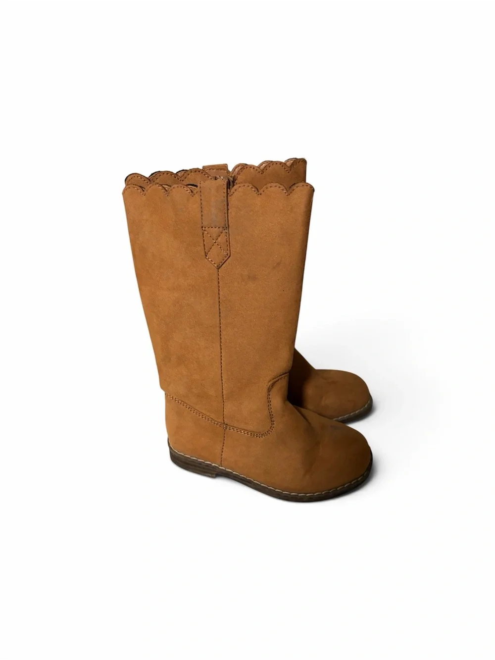 5/$20 Kids Classic Scalloped Tall Boots - Brown